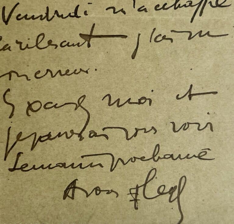 Fernand Léger présente ses excuses au marchand d&rsquo;art Léonce Rosenberg
