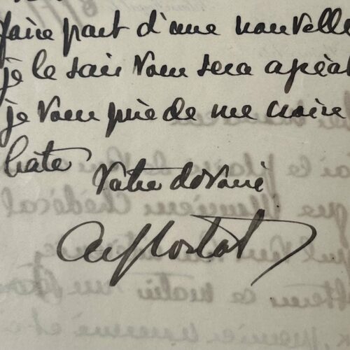 Alfred Cortot fait part du second Prix de violon remporté par René Chédécal