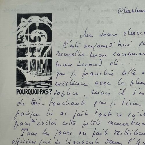 Jean-Baptiste Charcot geeft het commando over de "Pourquoi Pas?" aan zijn onderbevelhebber