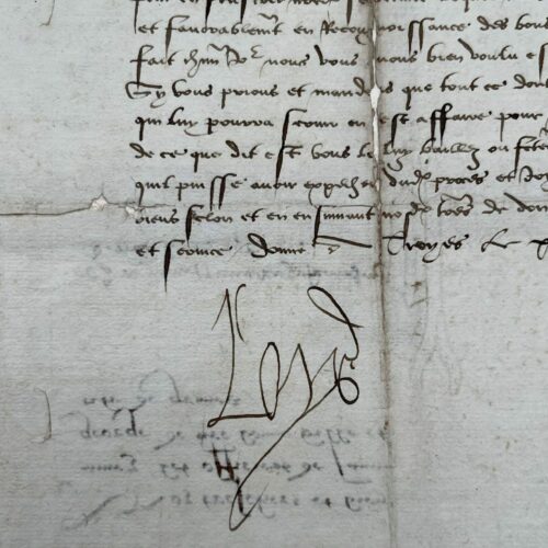 Lettera del re Luigi XII agli ufficiali di San Giorgio a Genova, durante la Quarta guerra d'Italia