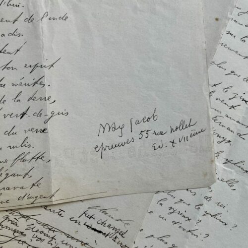 Manuscrit de plusieurs textes et poèmes de Max Jacob