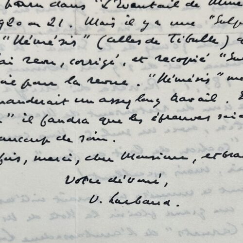 Valéry Larbaud absorbé par une préface d'une traduction des Sonnets de Shakespeare, se renseigne sur Ingeborg Johansen