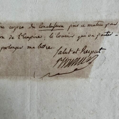 Lettera del membro montagnardo della Convenzione Nazionale, Antoine Bonnier d'Alco, dal Congresso di Rastatt, dove fu assassinato