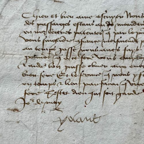 Iolanda di Francia, sorella di Luigi XI e duchessa di Savoia, ordina la difesa di Rossillon, nel Bugey, contro i mercenari