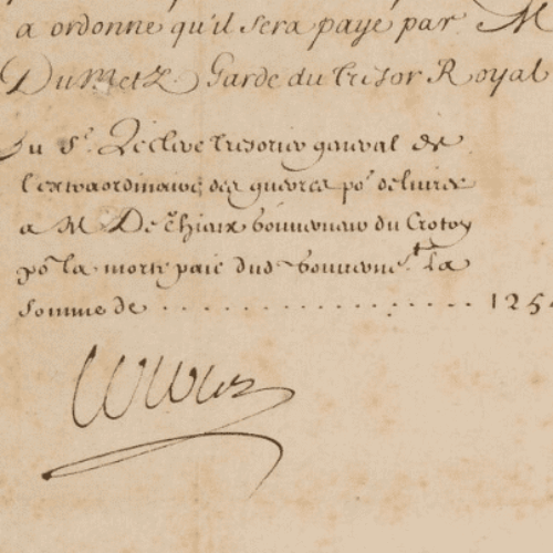 Colbert ordina il pagamento al governatore di Crotoy