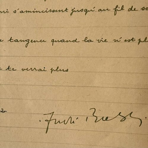Manoscritto di un lungo poema di André Breton intitolato "Frôleuse", scritto a New York nel 1942
