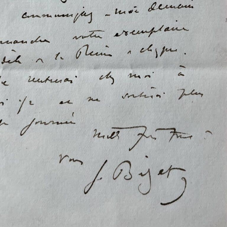 Georges Bizet réclame un exemplaire de l&rsquo;opéra « La Reine de Chypre » de Fromental Halévy