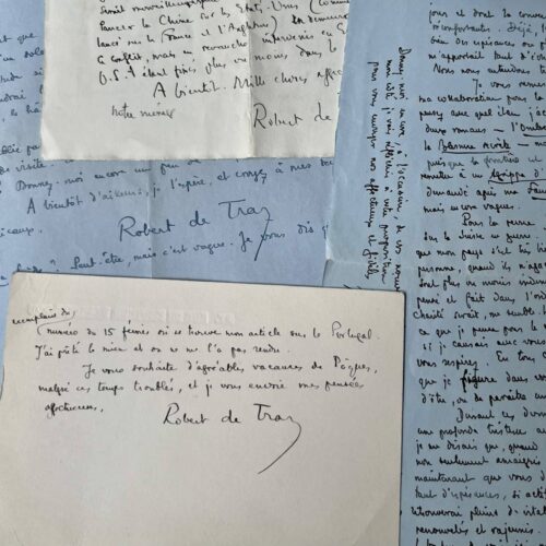 Literary correspondence of Robert de Traz, particularly relating to the war years in Switzerland