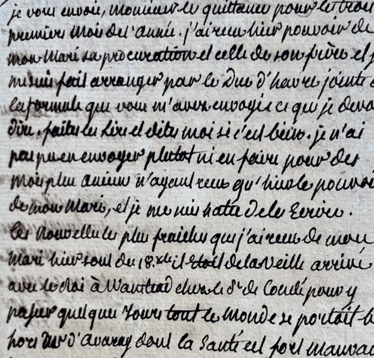 Lettre de 1808 de Madame Royale, donnant des nouvelles de la Cour en exil et son mari le duc d&rsquo;Angoulême