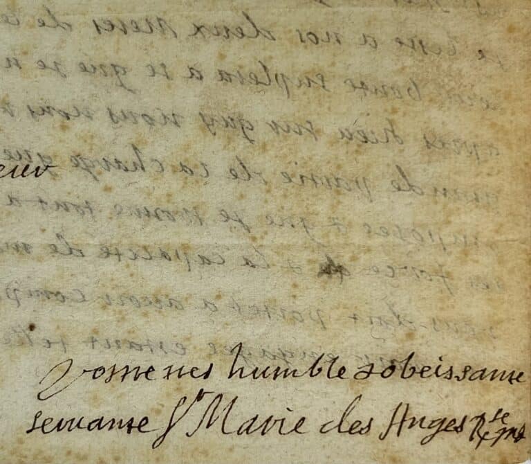 Rare lettre de Mère Marie des Anges, abbesse de Port-Royal des Champs, à Antoine Le Maistre