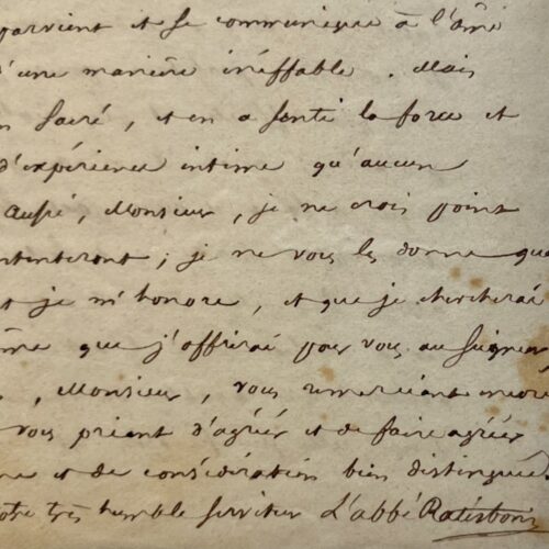 Theodore Ratisbonne, un israelita convertido al catolicismo, explica la revelación cristiana en una carta muy densa
