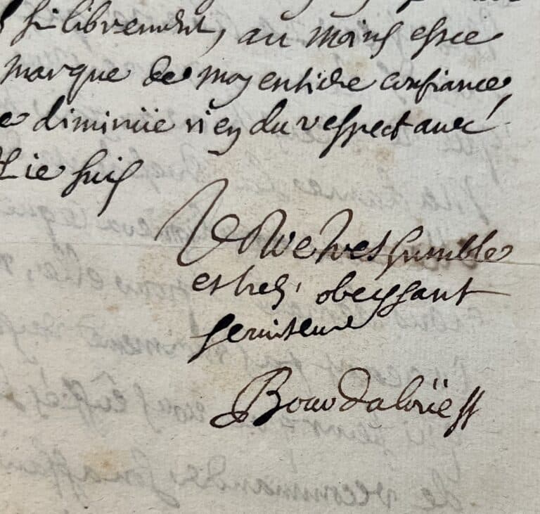 Le grand prédicateur Louis Bourdaloue intercède pour la Princesse de Moras auprès de Mgr de Harlay