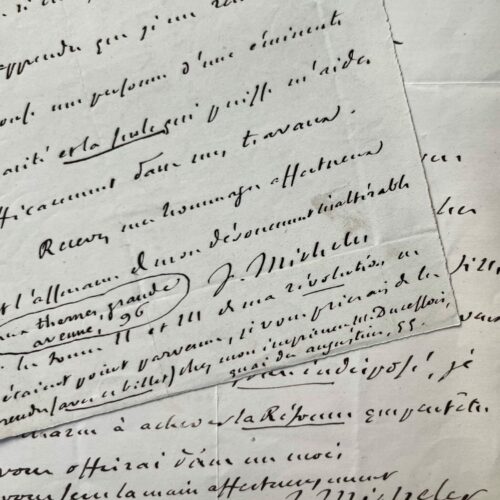 Jules Michelet sposò la sua collaboratrice Athénaïs Mialaret e raccomandò il giovane esploratore Guillaume Lejean