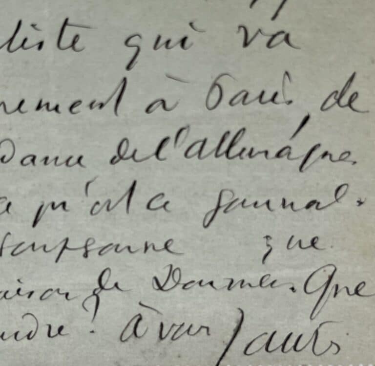 Jean Jaurès se documente sur un nouveau journal socialiste, à la demande de Georg von Vollmar