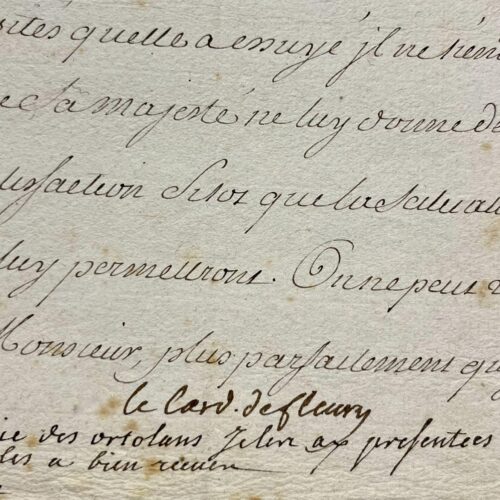 Il cardinale de Fleury, a nome del re Luigi XV, espresse la sua soddisfazione per la gestione delle proprietà della Provenza