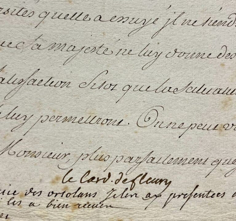Le cardinal de Fleury exprime, au nom du roi Louis XV, sa satistafction pour la tenue des Etats de Provence