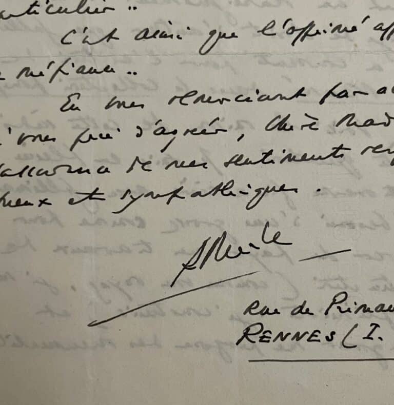 Robert Merle s&rsquo;adresse à Simone de Beauvoir et Sartre au sujet des droits d&rsquo;auteur accordés par Gallimard