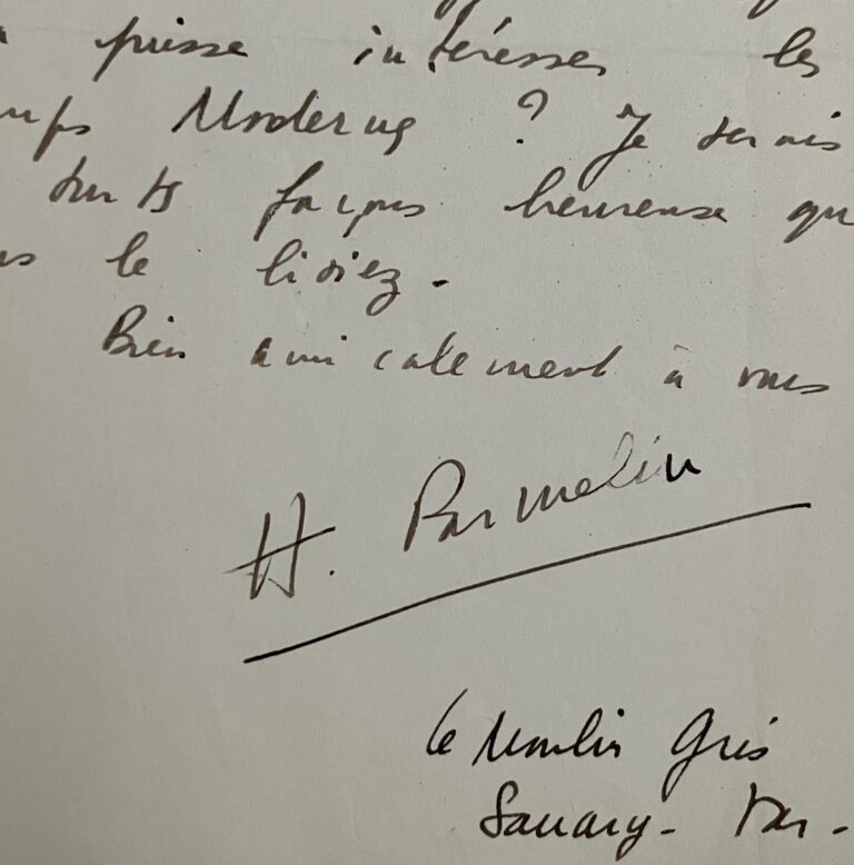 Hélène Parmelin envoie le manuscrit de son essai « Le Complexe de Filacciano » à Jean-Paul Sartre
