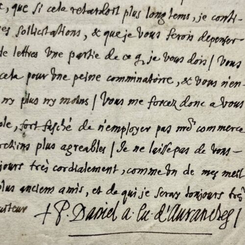 Pierre Daniel Huet, academician and former bishop of Avranches, sets things straight with his bookseller