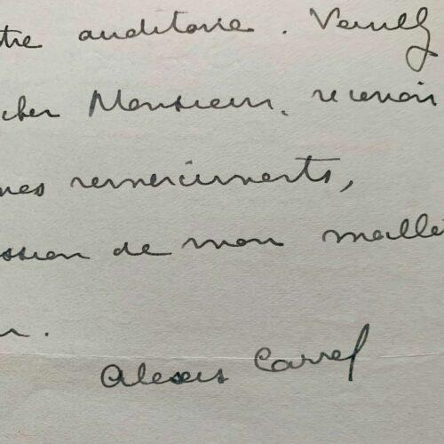 Il premio Nobel Alexis Carrel regala un libro al suo grande amico Charles Lindbergh