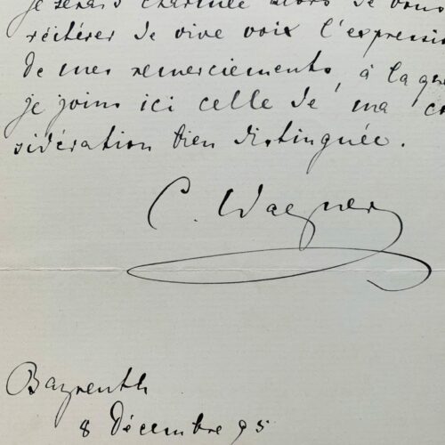 Cosima Wagner invite le critique d'art André Mellerio à Bayreuth
