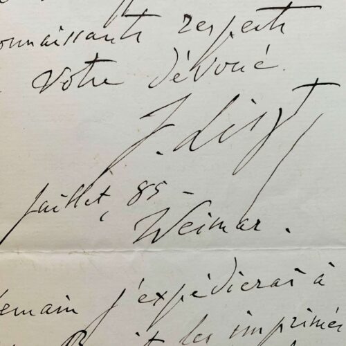 Franz Liszt fue recibido con gran pompa en la Exposición Universal de Amberes de 1885