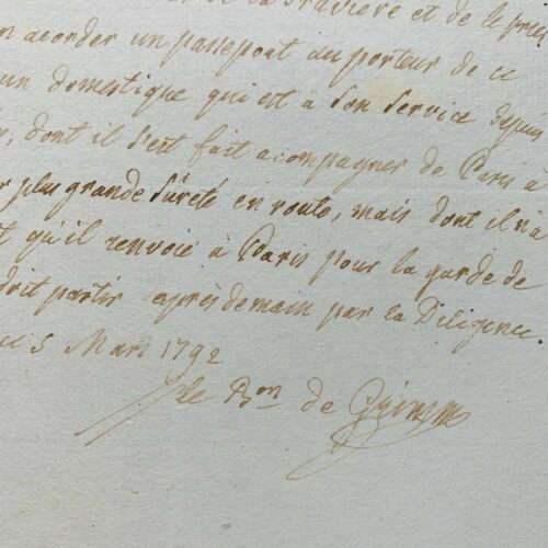 Friedrich Melchior Grimm sent his servant to watch over his house in Paris during the Revolution