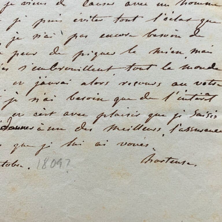 La reine Hortense craint que ses affaires s’embrouillent