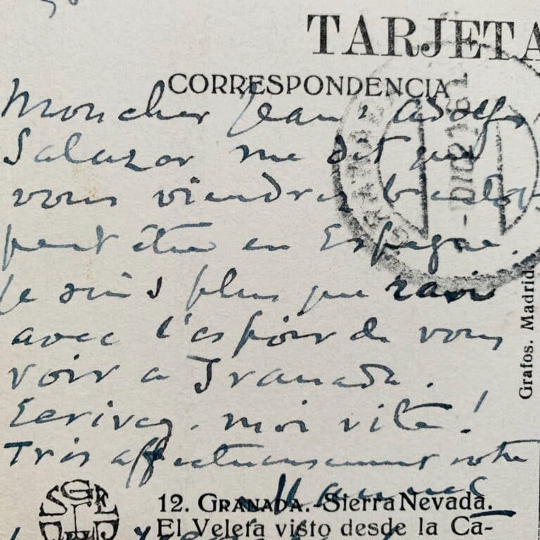 Manuel de Falla se plaint auprès de G. Jean-Aubry de ne pas recevoir sa revue musicale The Chesterian