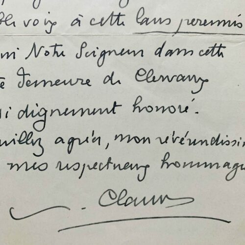 Paul Claudel received at the Saint-Maurice-et-Saint-Maur abbey in Clervaux, Luxembourg
