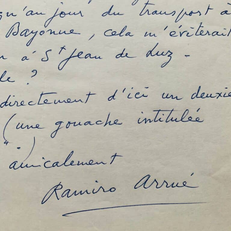 Ramiro Arrué accepte d&rsquo;exposer un tableau aux Entretiens de Bayonne