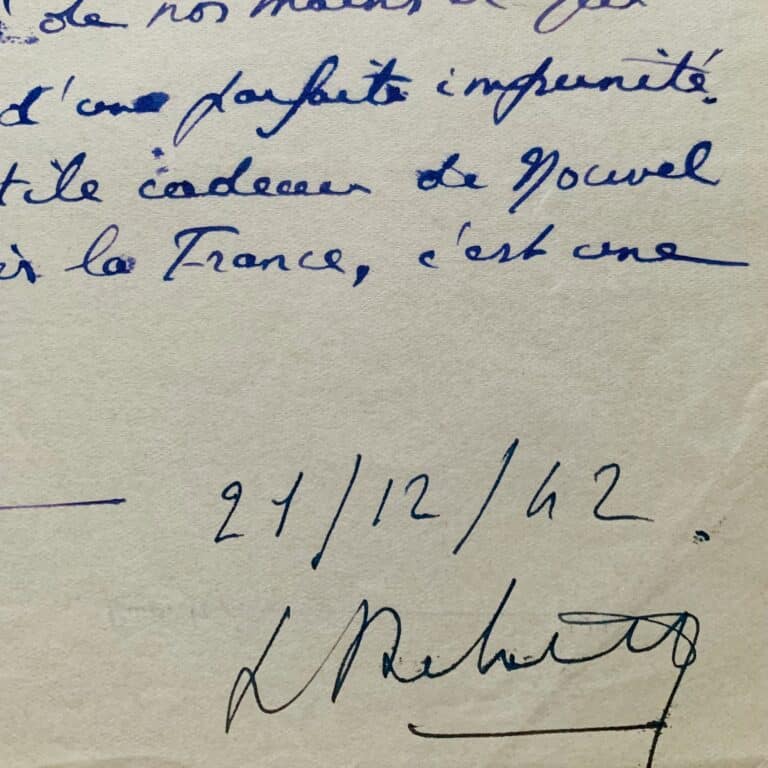 Violent texte de Lucien Rebatet souhaitant à la France, pour 1943, une guillotine