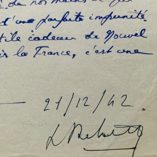 Testo violento di Lucien Rebatet che auspica l'introduzione della ghigliottina in Francia nel 1943