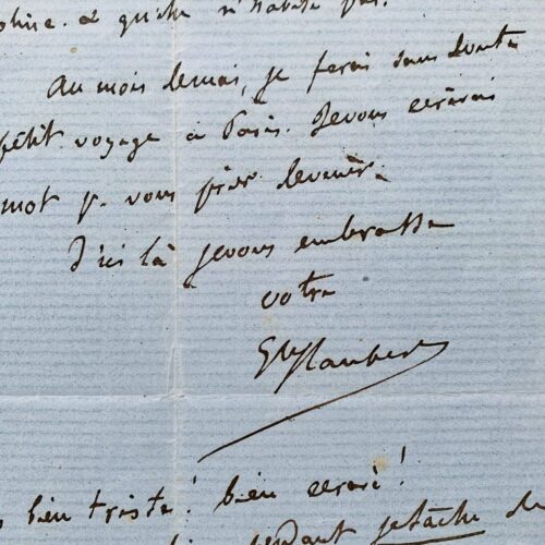 Unpublished letter from Flaubert written after his mother's death