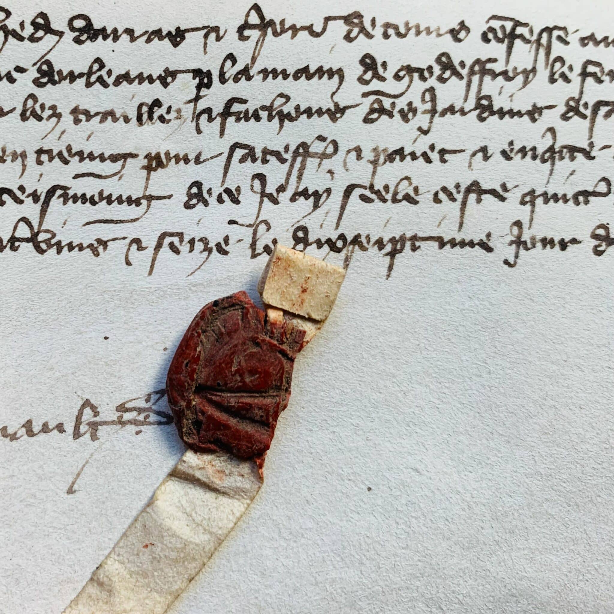 Quittung aus dem Jahr 1396 für die Instandhaltung der Gärten von Saint-Marcel, die dem Herzog von Orléans gehörten