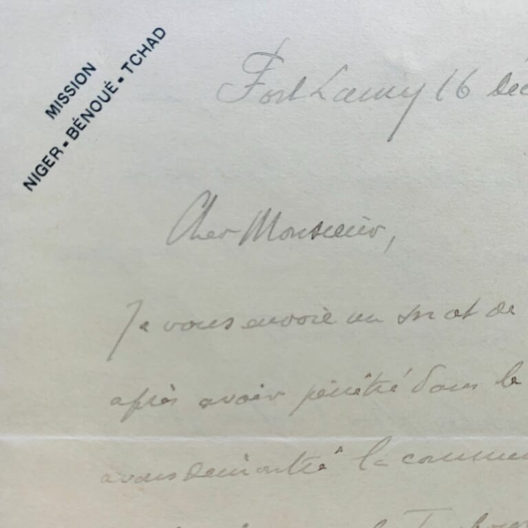 De Fort-Lamy, l&rsquo;explorateur Eugène Lenfant annonce d&rsquo;importantes découvertes géographiques