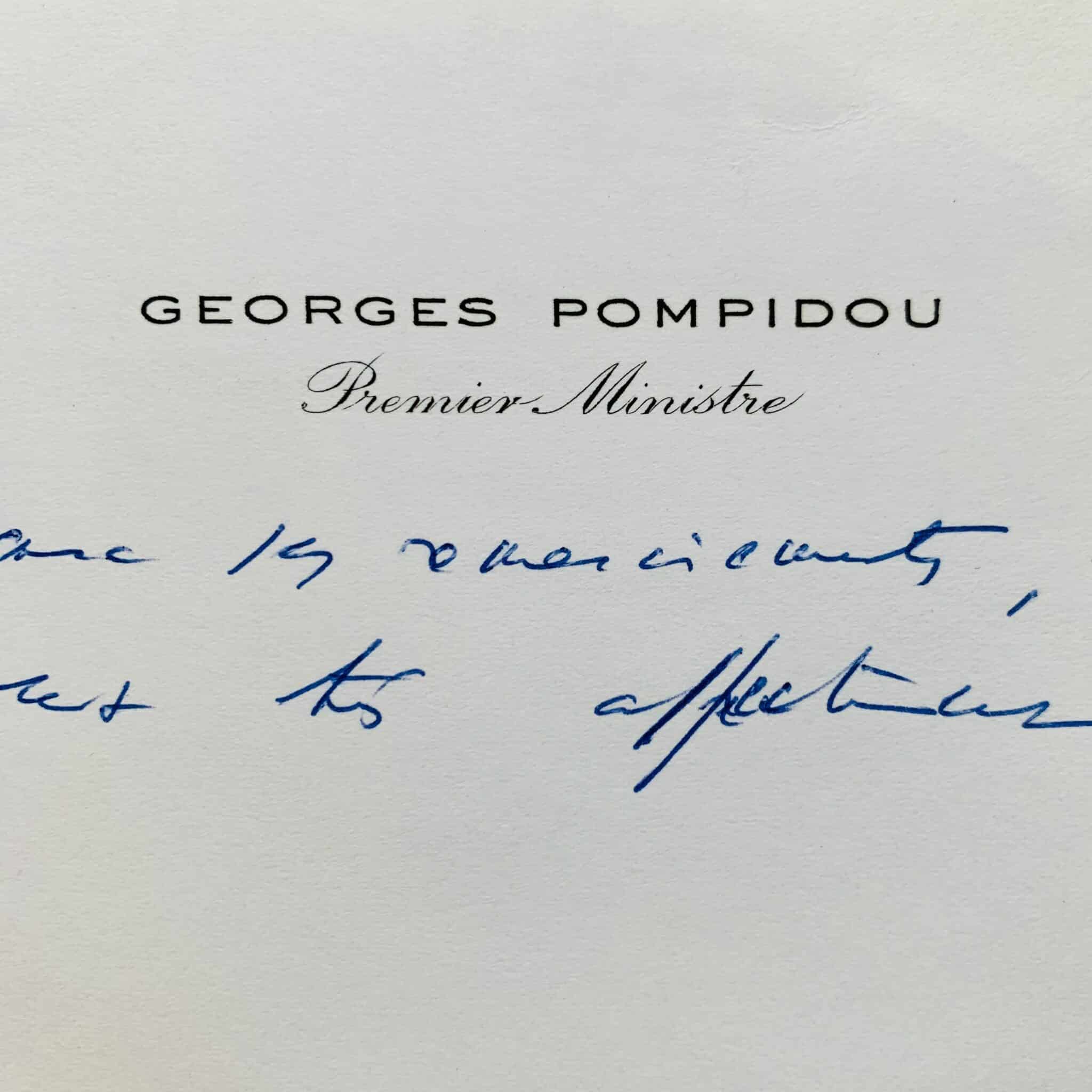 Quelques mots de remerciements de Georges Pompidou