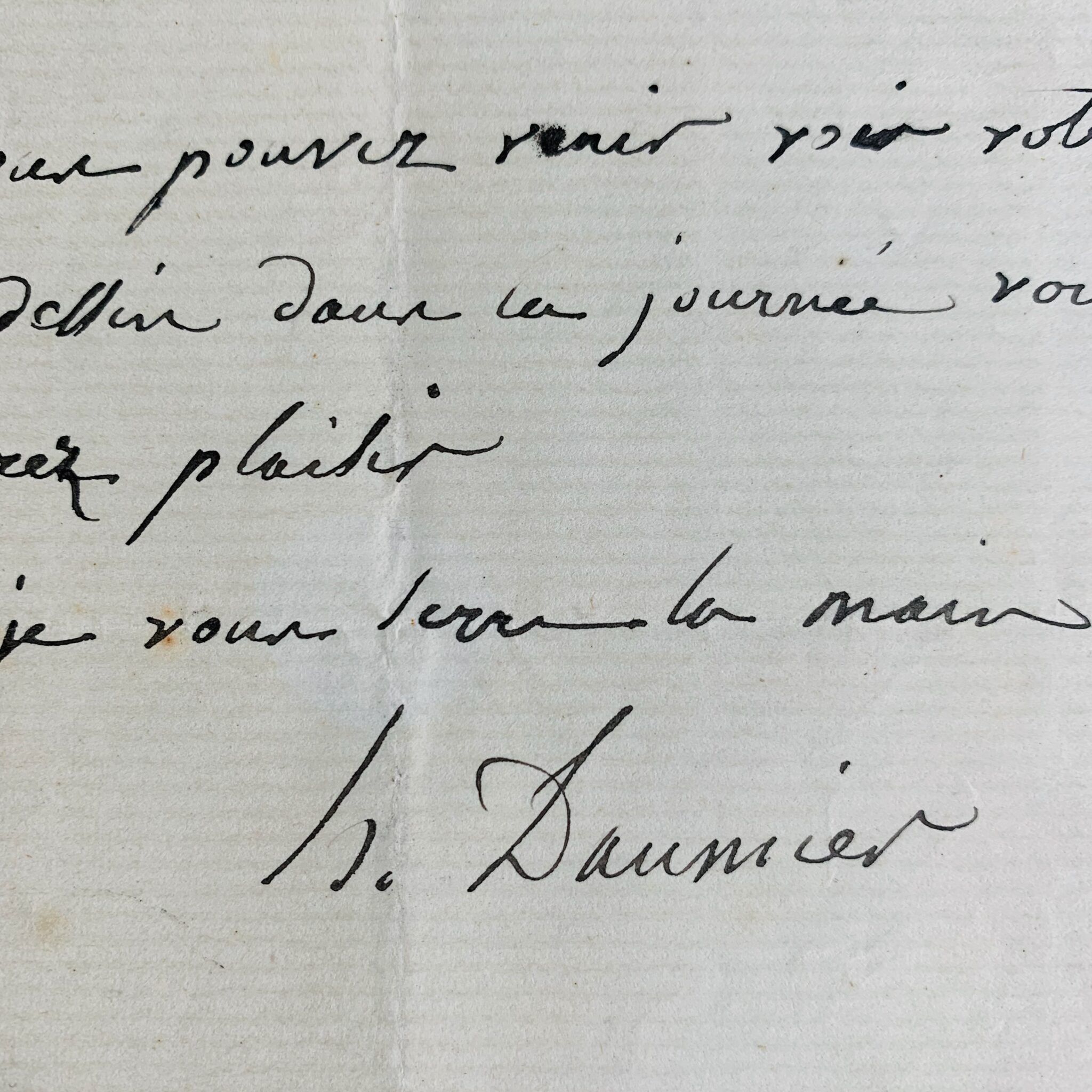 Honoré Daumier invite son galeriste Beugniet à voir un grand dessin