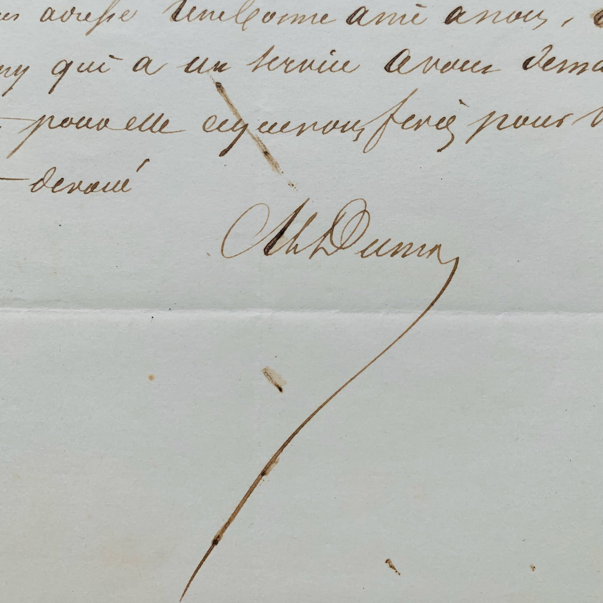 Alexandre Dumas bittet einen Freund um einen Gefallen