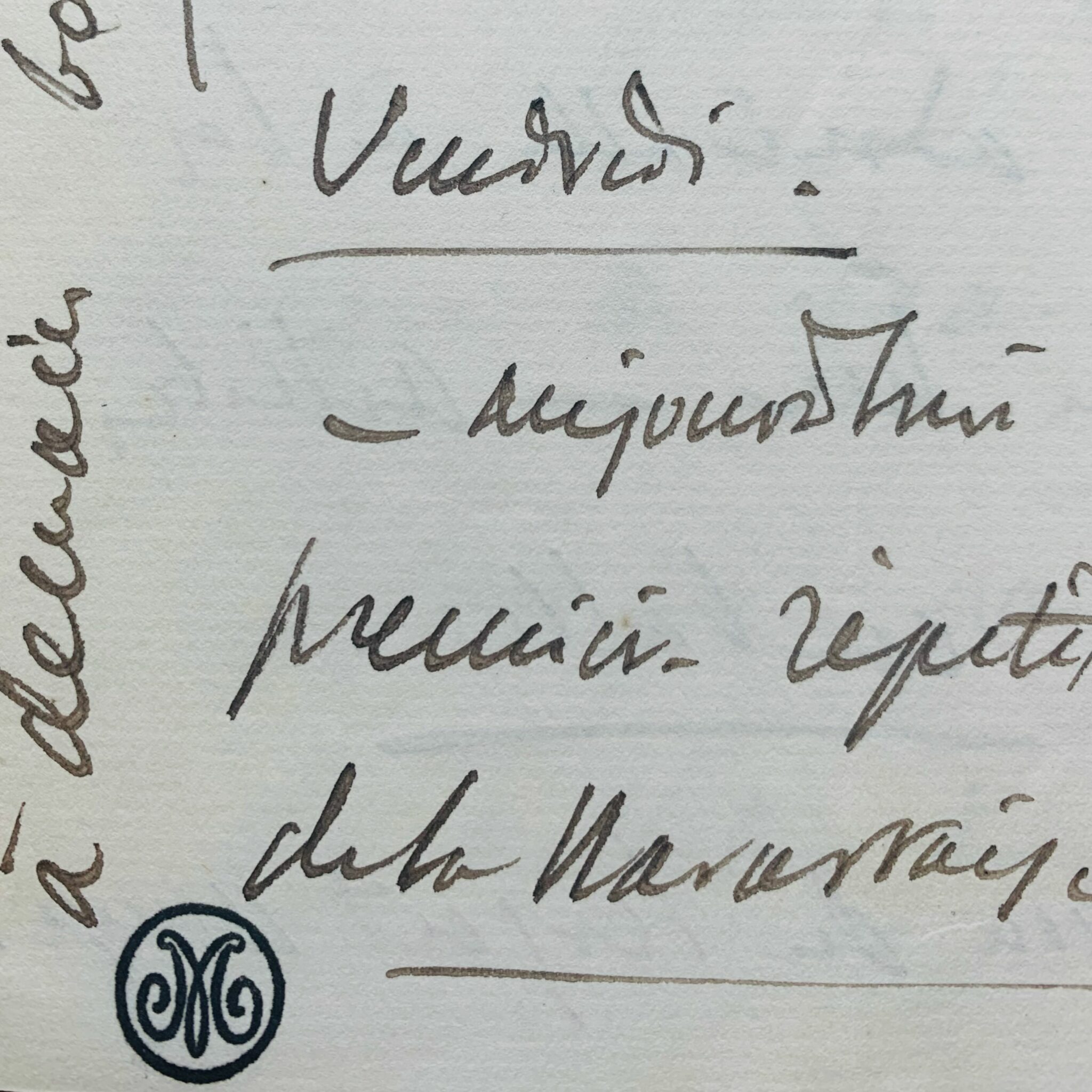 Dos hermosas cartas musicales de Jules Massenet citando a Thaïs, La Navarraise y Manon