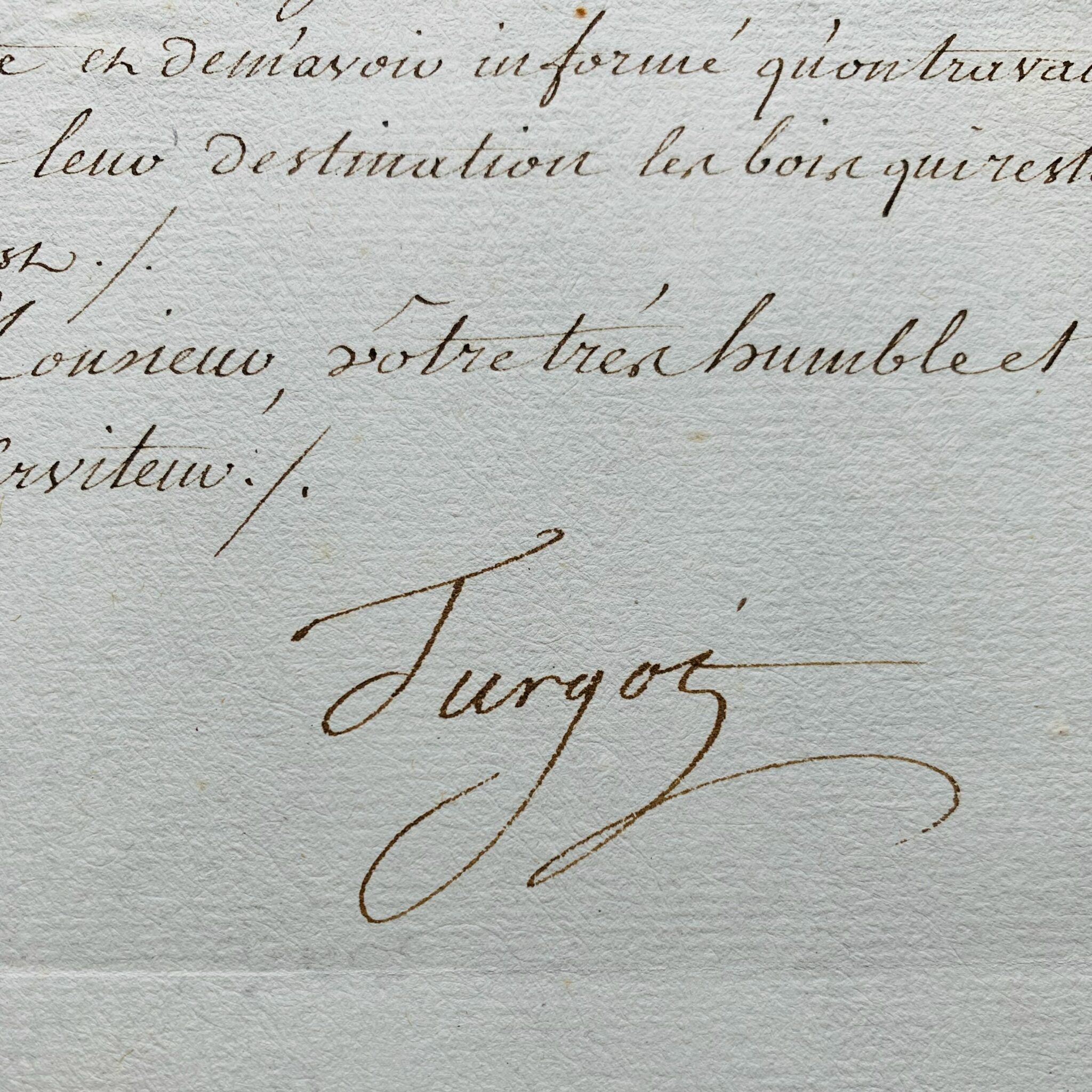Turgot supervisa el transporte de madera desde la isla de Indret hasta los puertos de Brest y Lorient