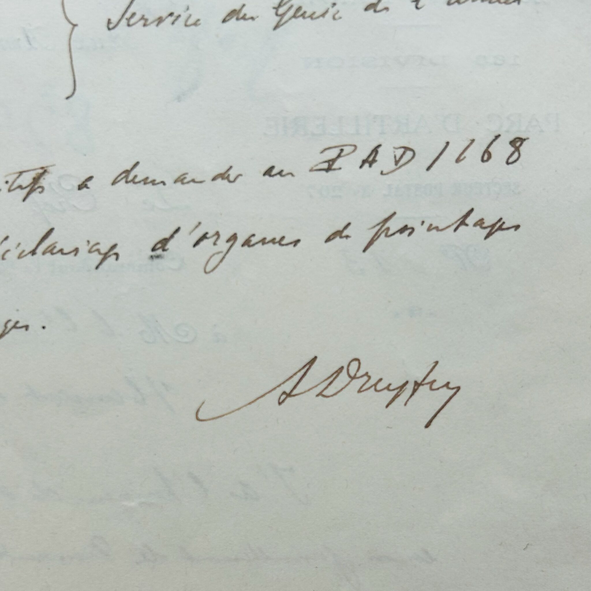 Lettera di Alfred Dreyfus scritta dal fronte nel 1917
