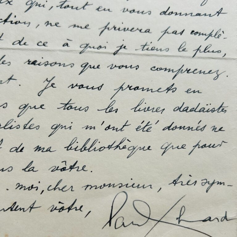 Paul Éluard vend un Picasso et sa bibliothèque dadaïste et surréaliste