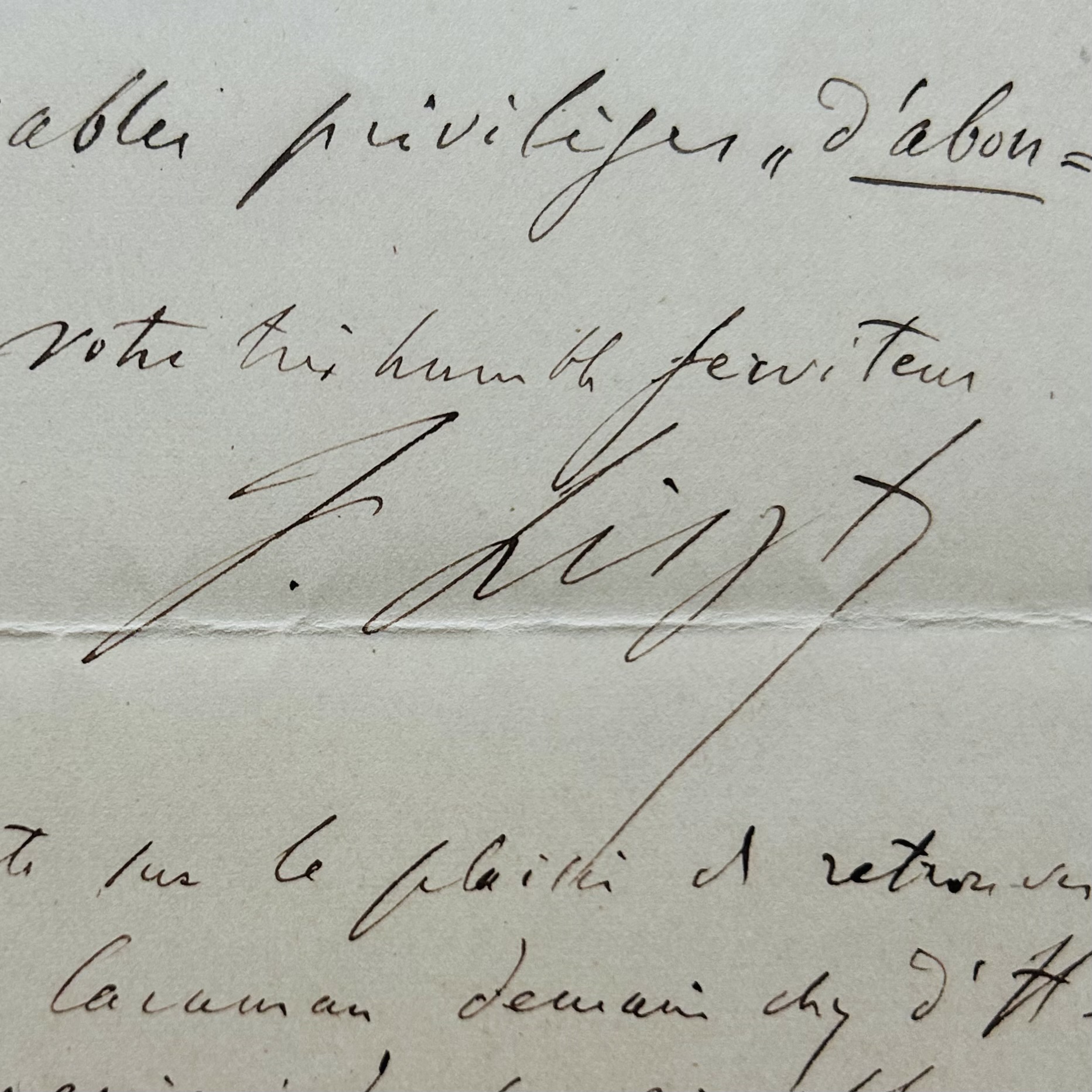 Carta de Franz Liszt a la princesa de Caraman-Chimay