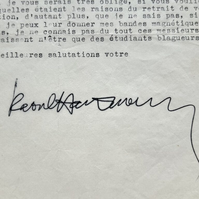 Raoul Hausmann s’interroge sur sa participation au festival Fluxus