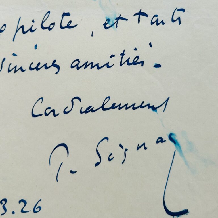 Paul Signac remercie le critique d&rsquo;art Adolphe Tabarant pour un courageux coup de main