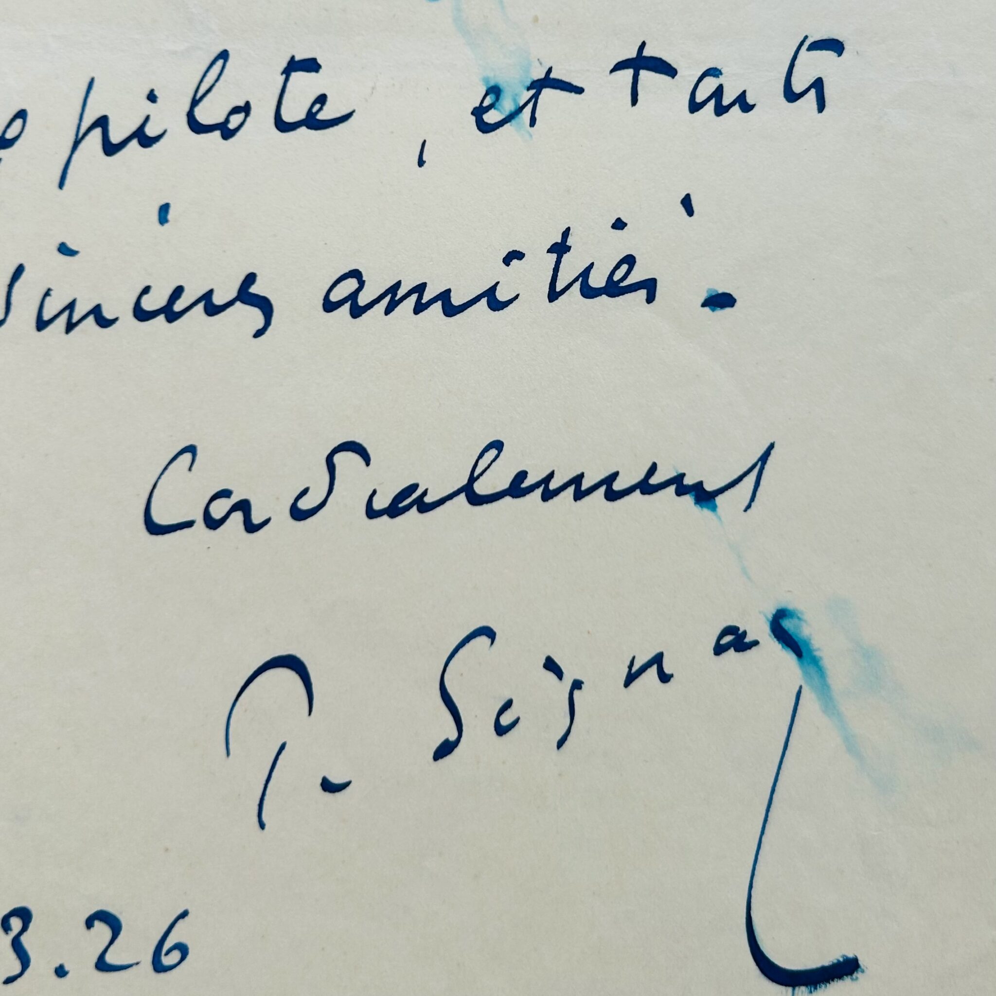 Paul Signac thanks art critic Adolphe Tabarant for his courageous helping hand