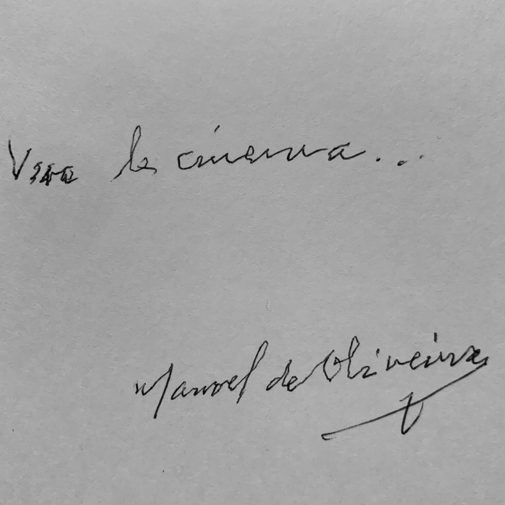 Alcune parole di Manoel de Oliveira: "Viva il cinema!"
