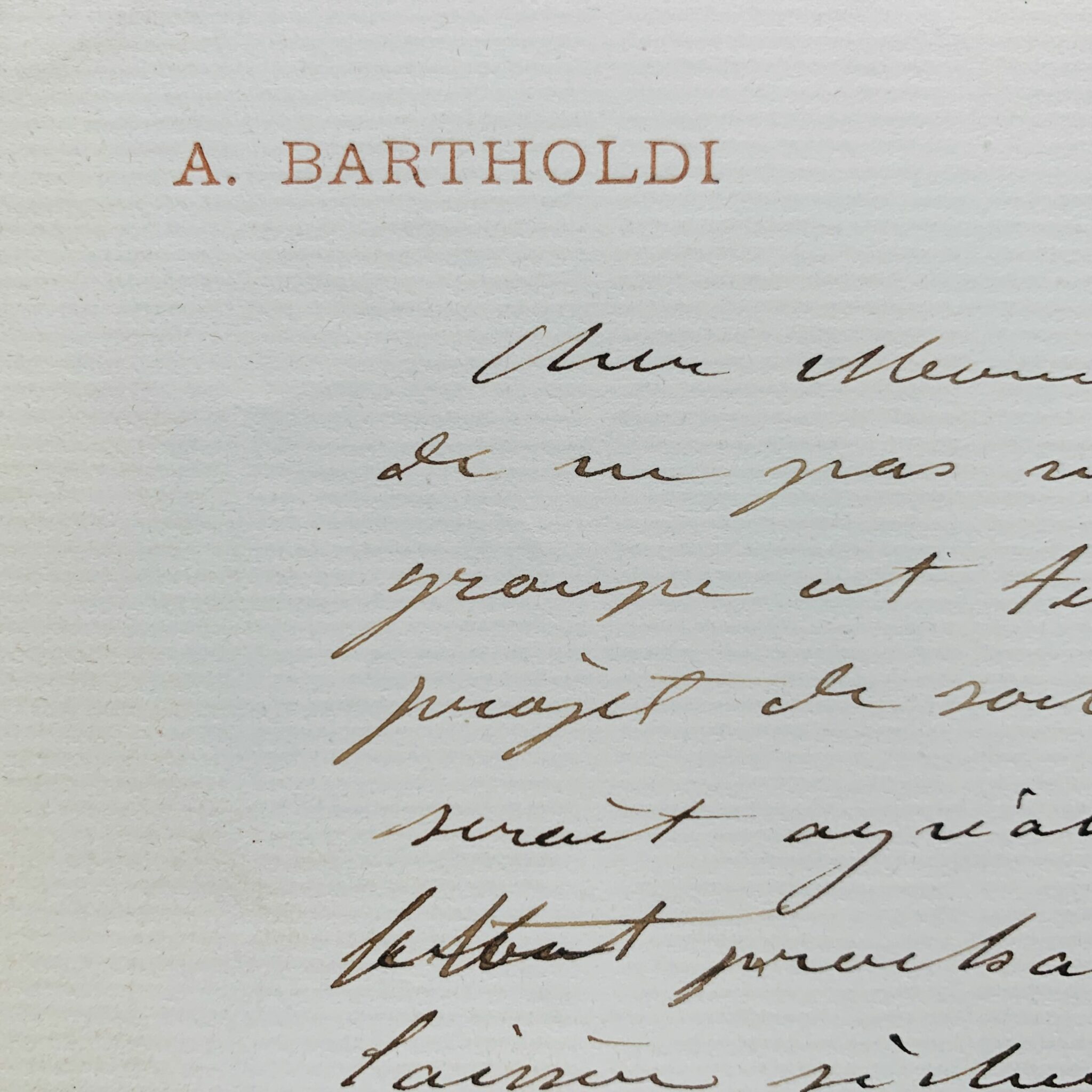 Bartholdi termina un gruppo scultoreo per Gaston Tissandier