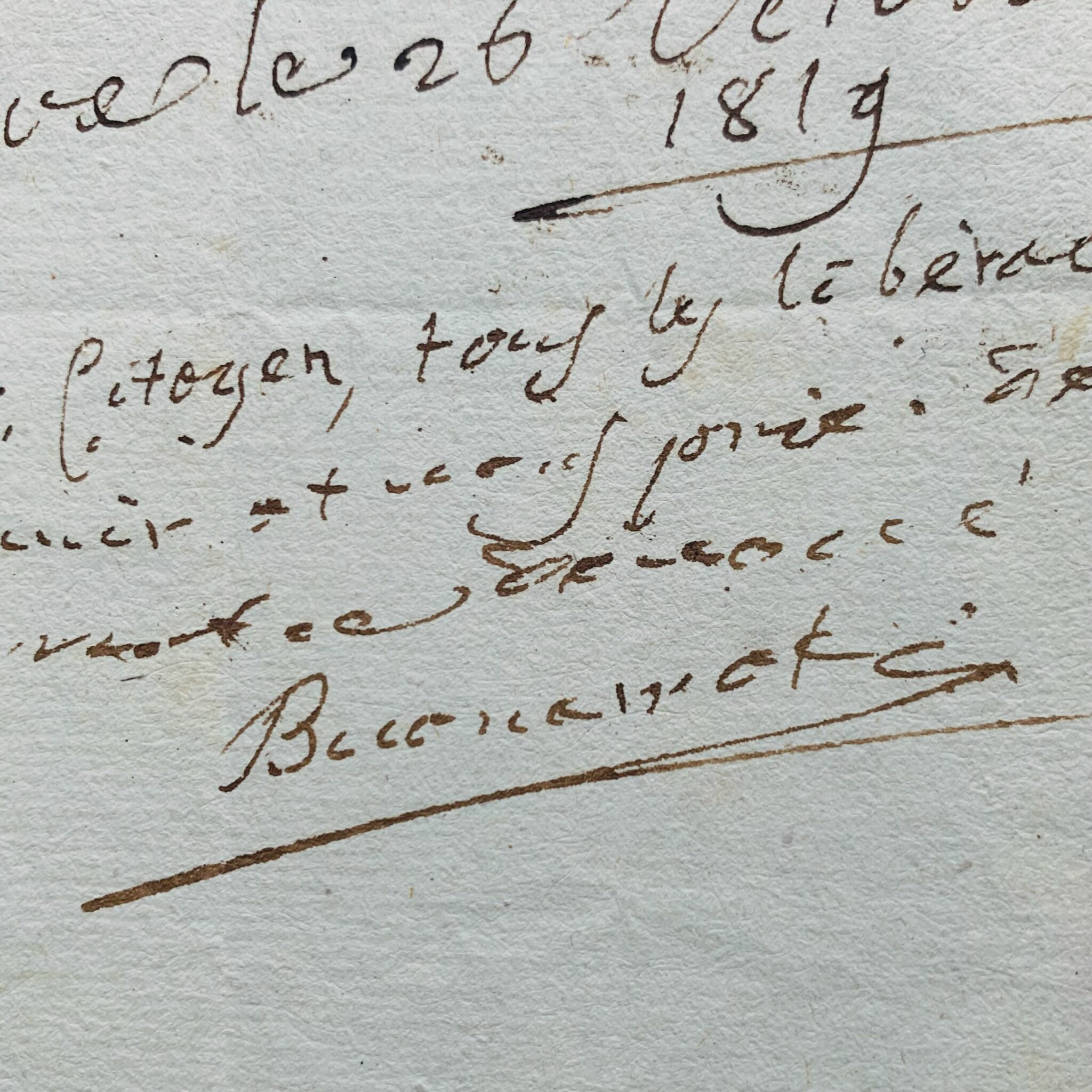Lettera di Buonarroti scritta da Ginevra nel 1819